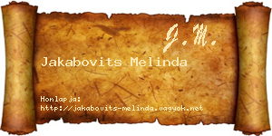 Jakabovits Melinda névjegykártya